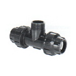 Compression fittings, sprinkler irrigation system