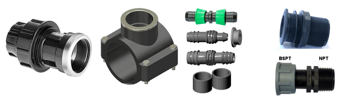 pipe fittings and accessories for water and irrigation systems