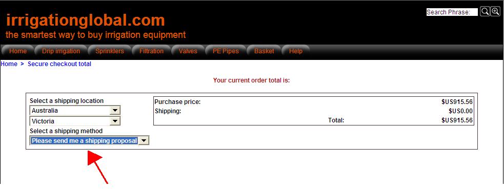 Ask for a shipping proposal