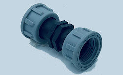 1" 25mm BSPT to NPT Swivel threaded adapter