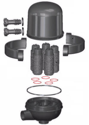 4" GALAXY PP GRV Complete POD With 5 x FILTER ELEMENTS