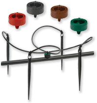 Tufftif with mini tube spikes and pegs